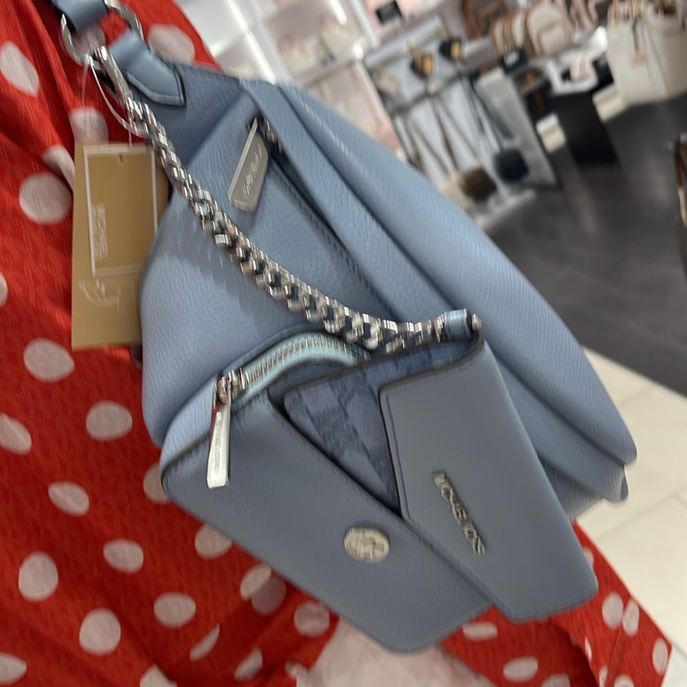Michael Kors Maisie Lg Leather 2-in-1 Sling Pack Fanny Waist Bag Crossbody Belt - Picture 11 of 16